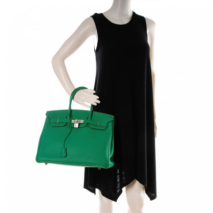 Hermes Taurillon Clemence Birkin 35 Menthe 2 of 28