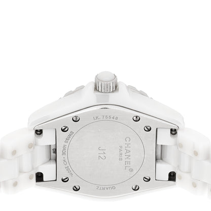 Chanel Stainless Steel Ceramic 33mm J12 Quartz Watch White 4 of 4