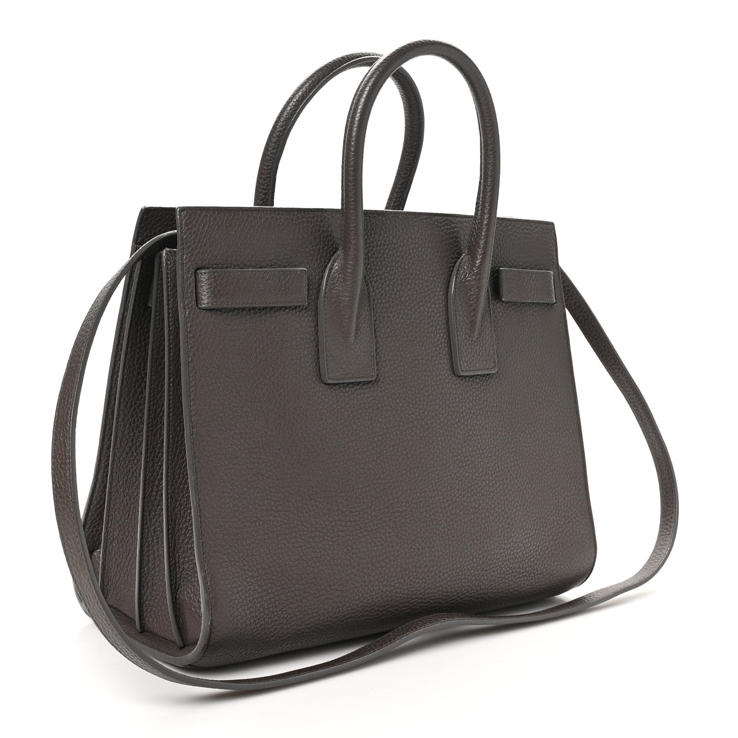 Saint Laurent Grained Calfskin Small Sac De Jour Taupe 3 of 12