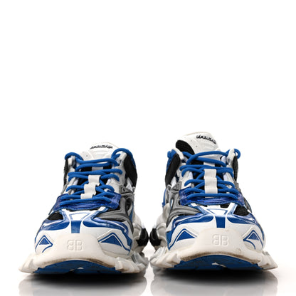 Balenciaga Rubber Mesh Tri-Color Mens Track.2 Open Sneakers 43 Blue Grey White 2 of 7