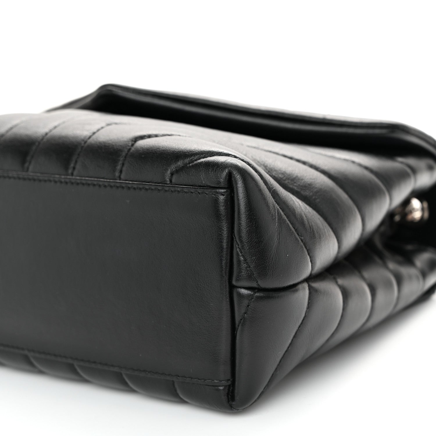Saint Laurent Calfskin Y Quilted Monogram Small Loulou Chain Satchel Black 10 of 11