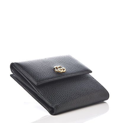 Gucci Dollar Calfskin Double G French Flap Wallet Black 3 of 6