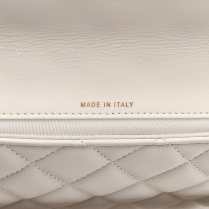 Chanel Calfskin Quilted Enchained Clutch White 7 of 8