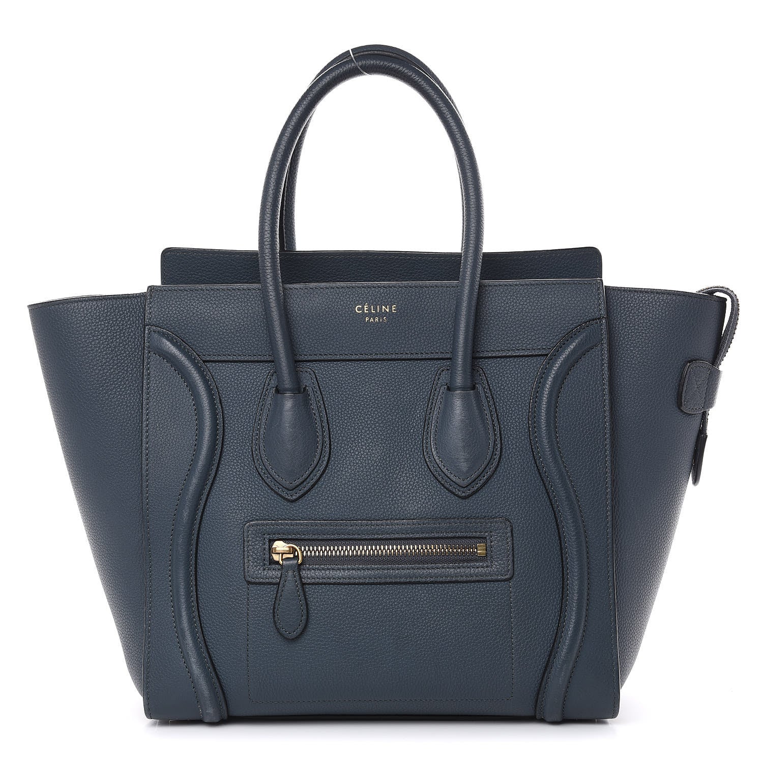 Celine Drummed Calfskin Micro Luggage Orage 1 of 20