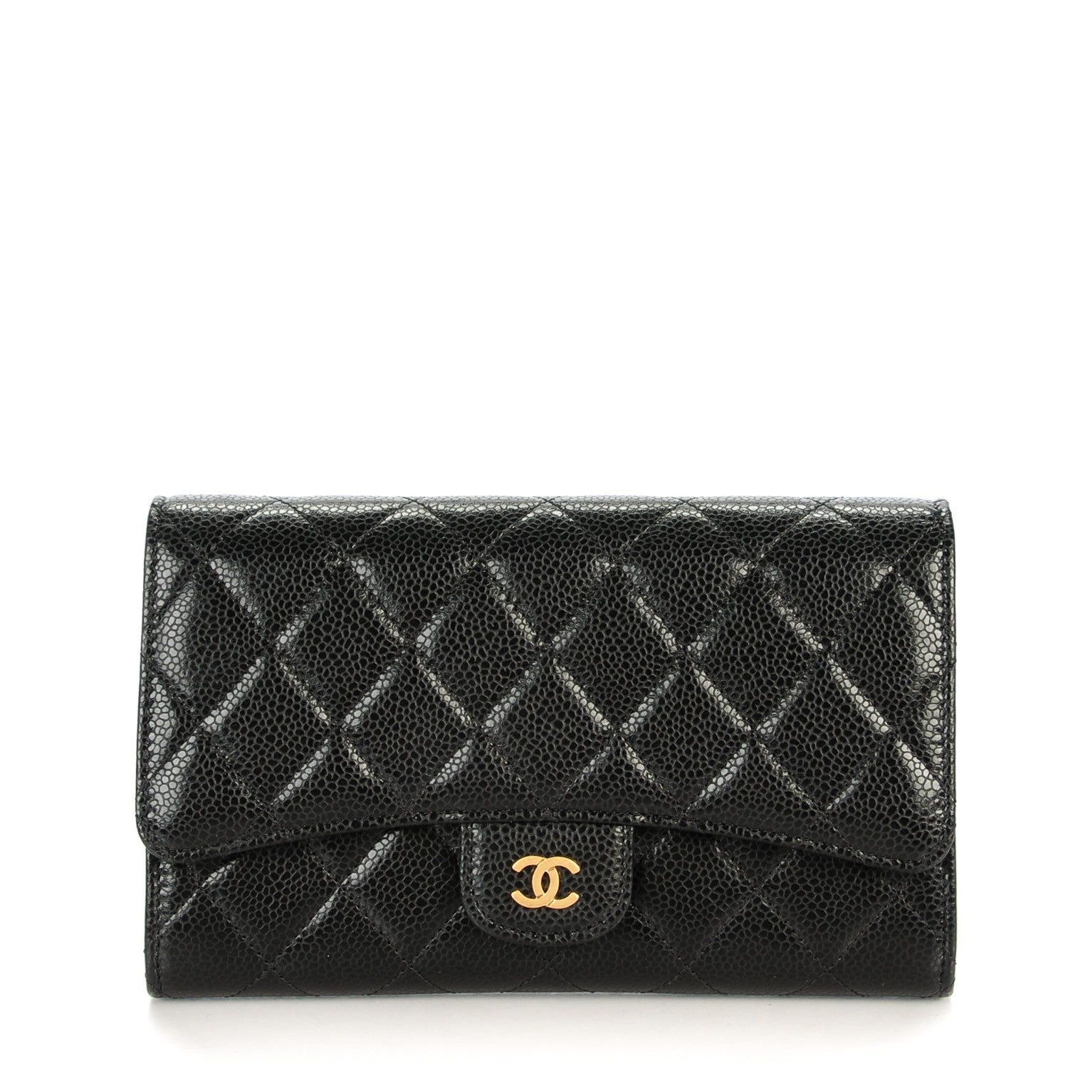 Chanel Caviar Quilted Wallet On Removable Chain Black 1 of 8