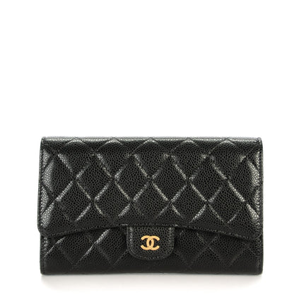 Chanel Caviar Quilted Wallet On Removable Chain Black 1 of 8