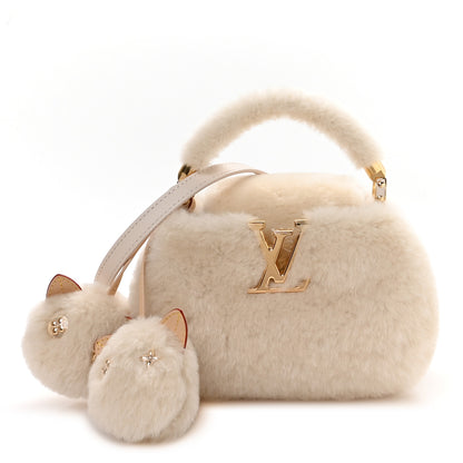 Louis Vuitton Shearling Caousnow Capucines Cream 1 of 9