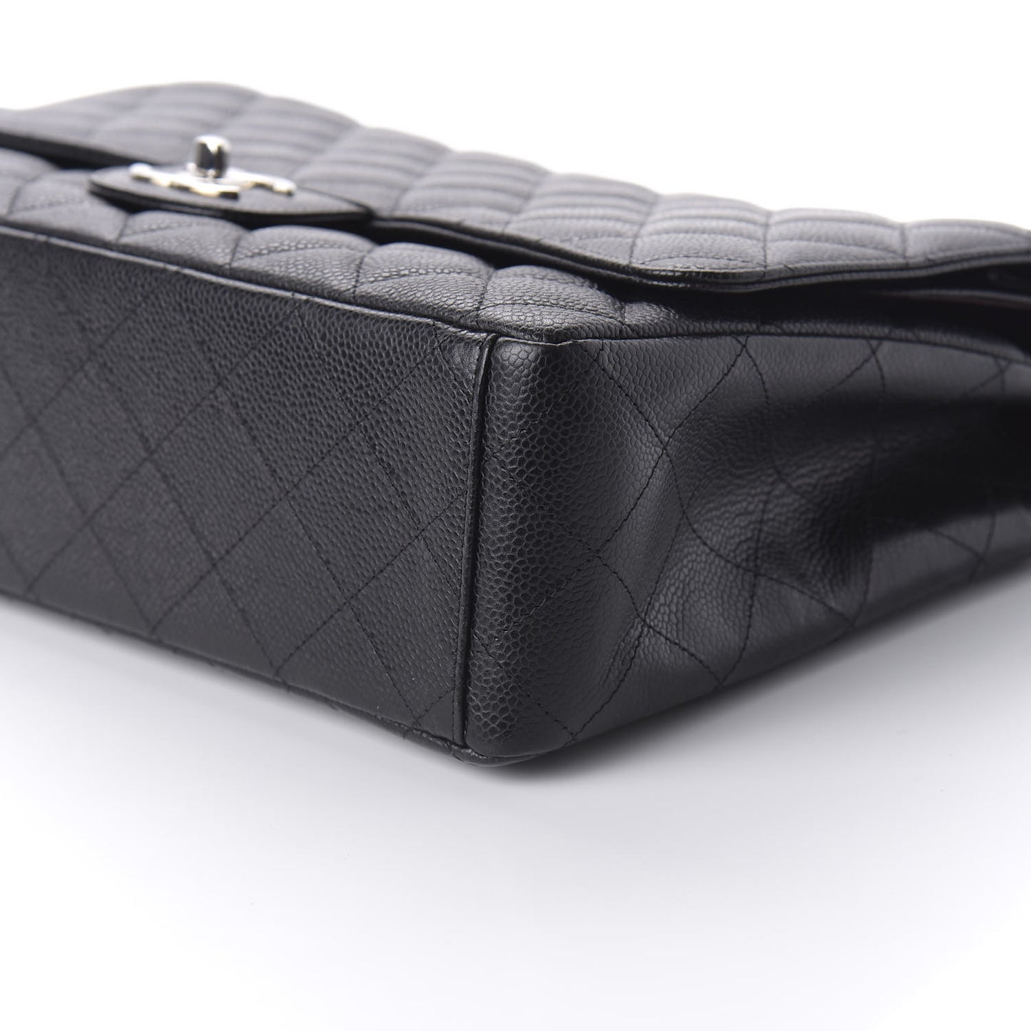 Caviar Quilted Maxi Double Flap Black