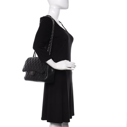 Chanel Caviar Quilted Jumbo Single Flap Black 2 of 10