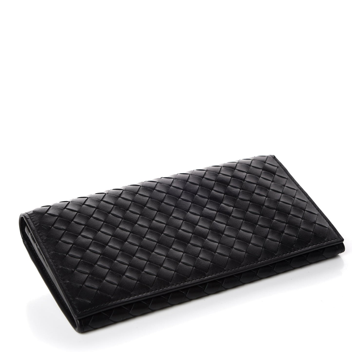 Nappa Intrecciato Flap Wallet Black