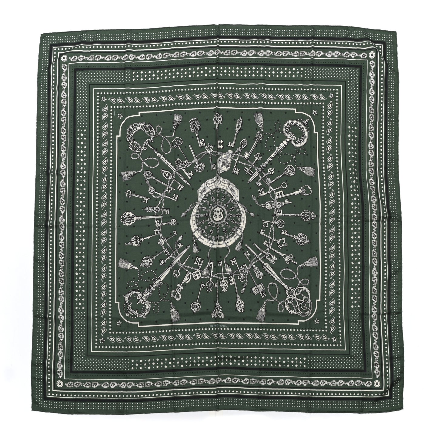 Cashmere Silk Les Cles Bandana Shawl 140