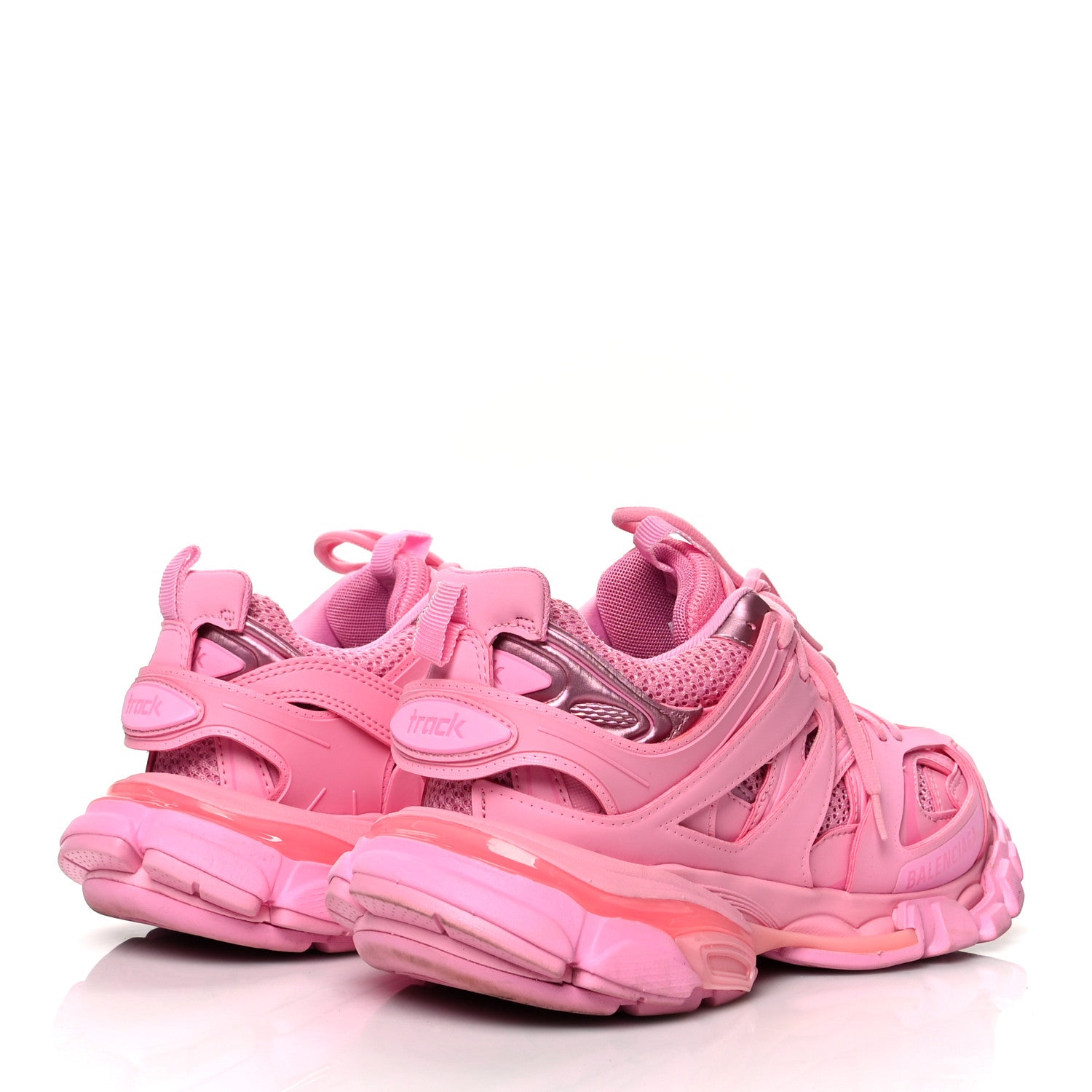Balenciaga Mesh Nylon Womens Track Sneakers 38 Pink 4 of 9
