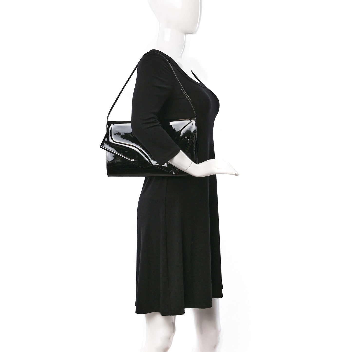 Patent So Kate Baguette Clutch Black
