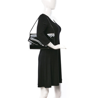 Christian Louboutin Patent So Kate Baguette Clutch Black 2 of 8