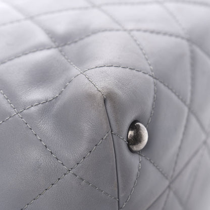 Chanel Calfskin Quilted Large Shopping In Chains Tote Light Grey 11 of 13