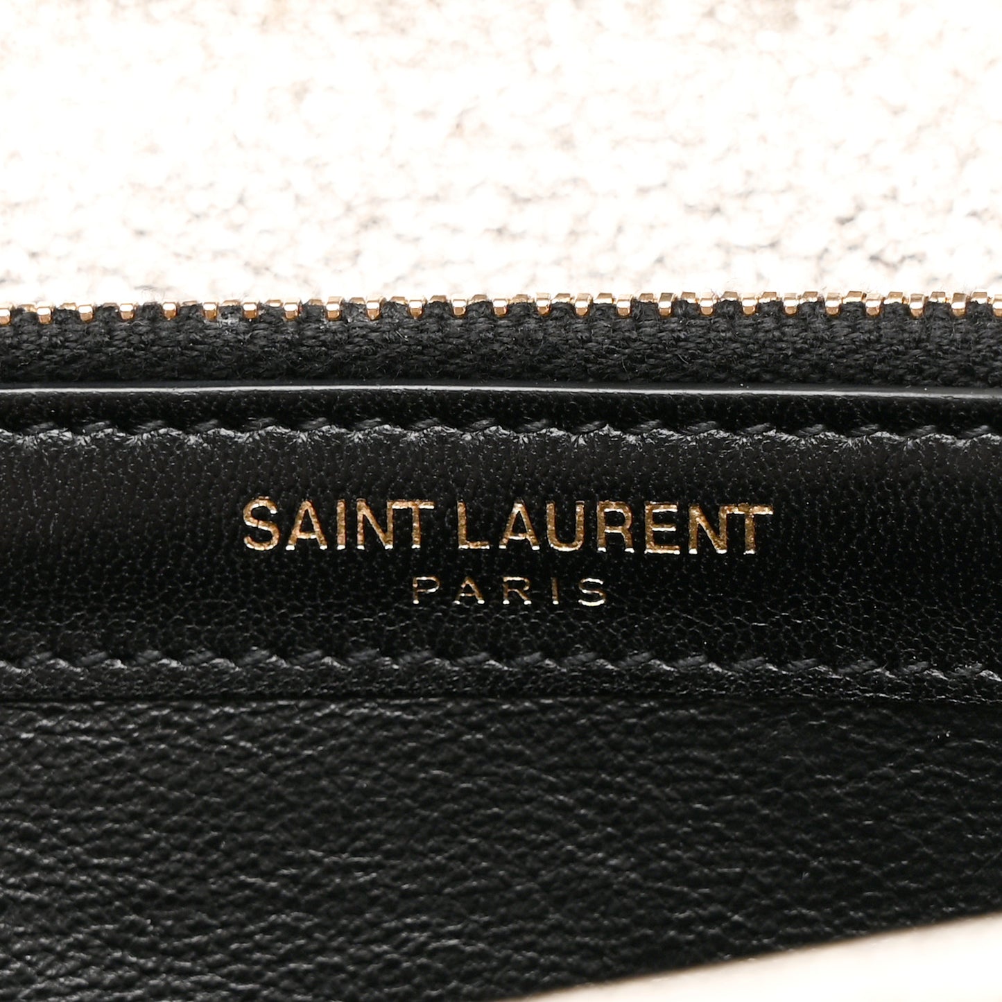 Metallic Crackled Calfskin Matelasse Chevron Monogram Chain Wallet Gold