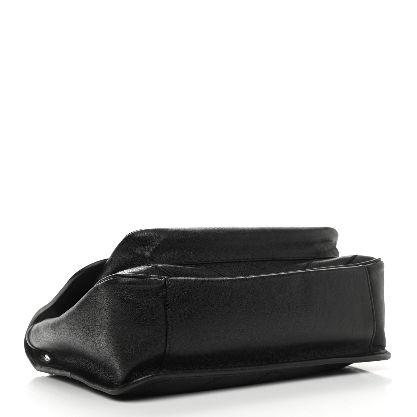 Calfskin Matelasse Monogram Microstud Medium Niki Chain Satchel Black