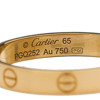 Cartier 18K Yellow Gold 3.5mm LOVE Wedding Band Ring 65 11 4 of 5