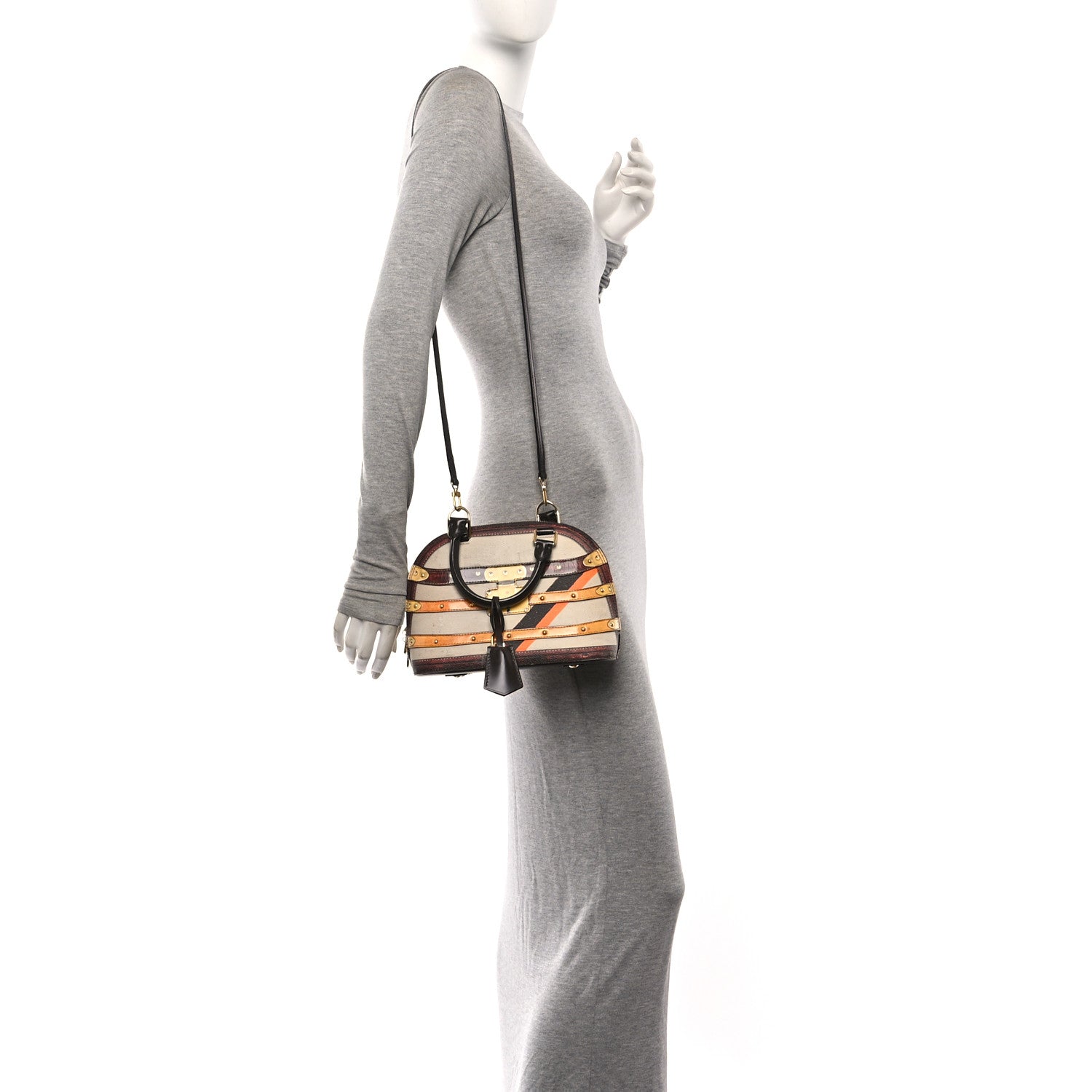 Louis Vuitton Transformed Canvas Time Trunk Alma BB Beige 2 of 9
