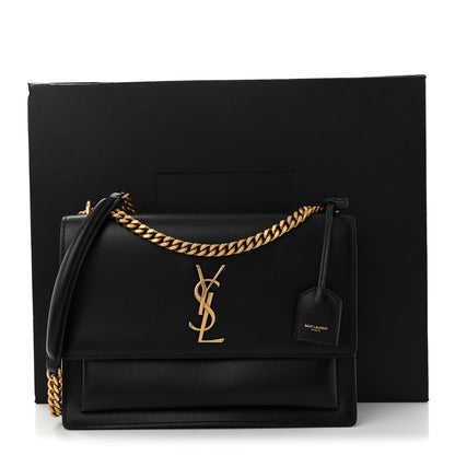 Saint Laurent Calfskin Large Monogram Sunset Black 11 of 11