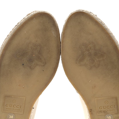 Gucci Canvas Logo Espadrilles 38 Greggio White 6 of 14