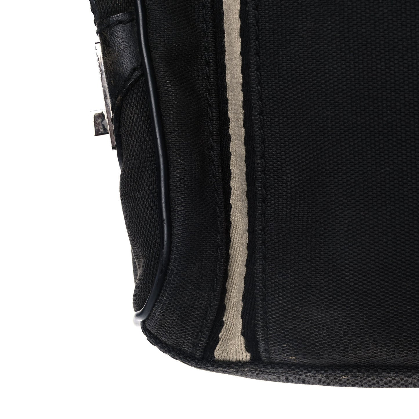 Canvas Calfskin Messenger Bag Navy