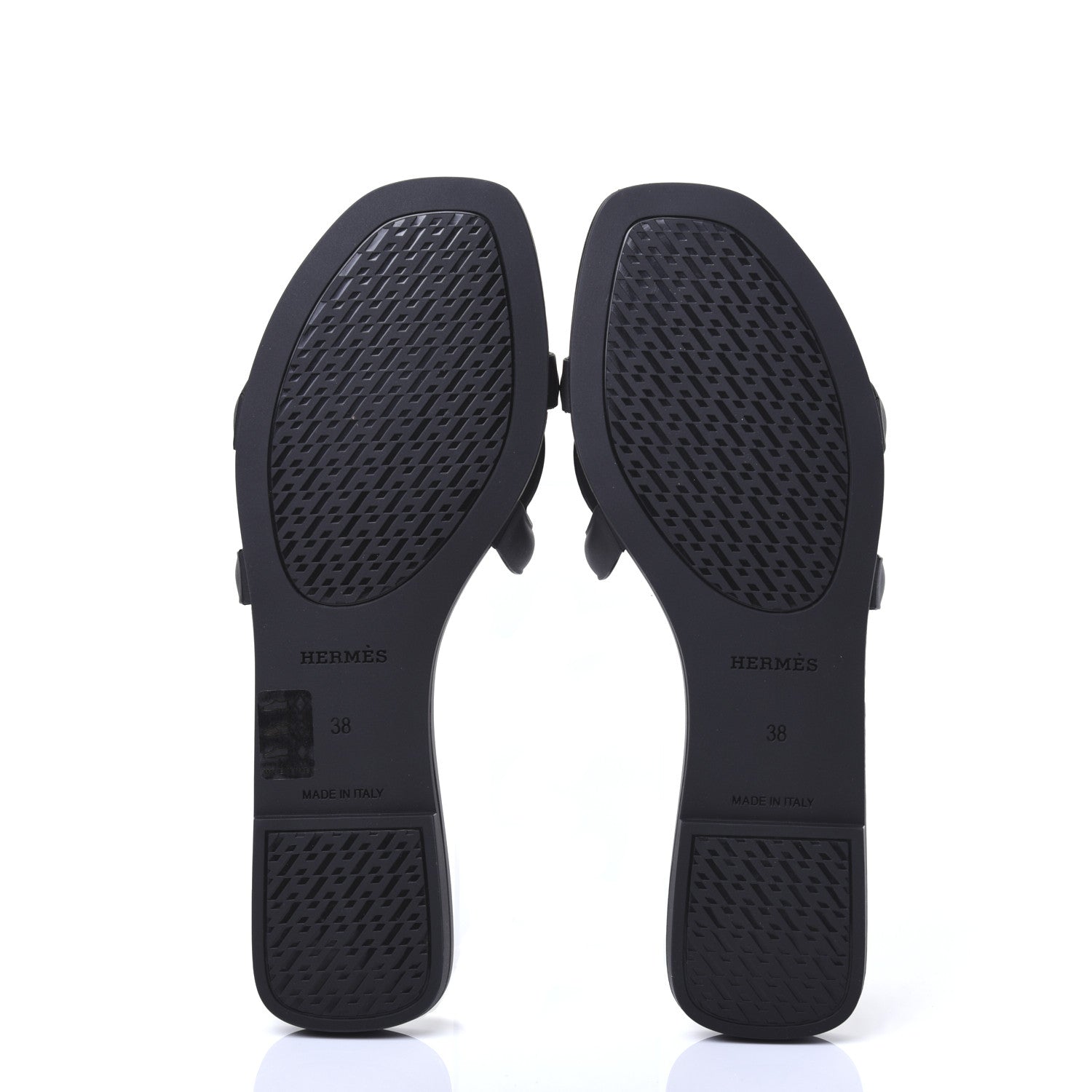 Hermes Rubber Aloha Sandals 38 Black 5 of 8