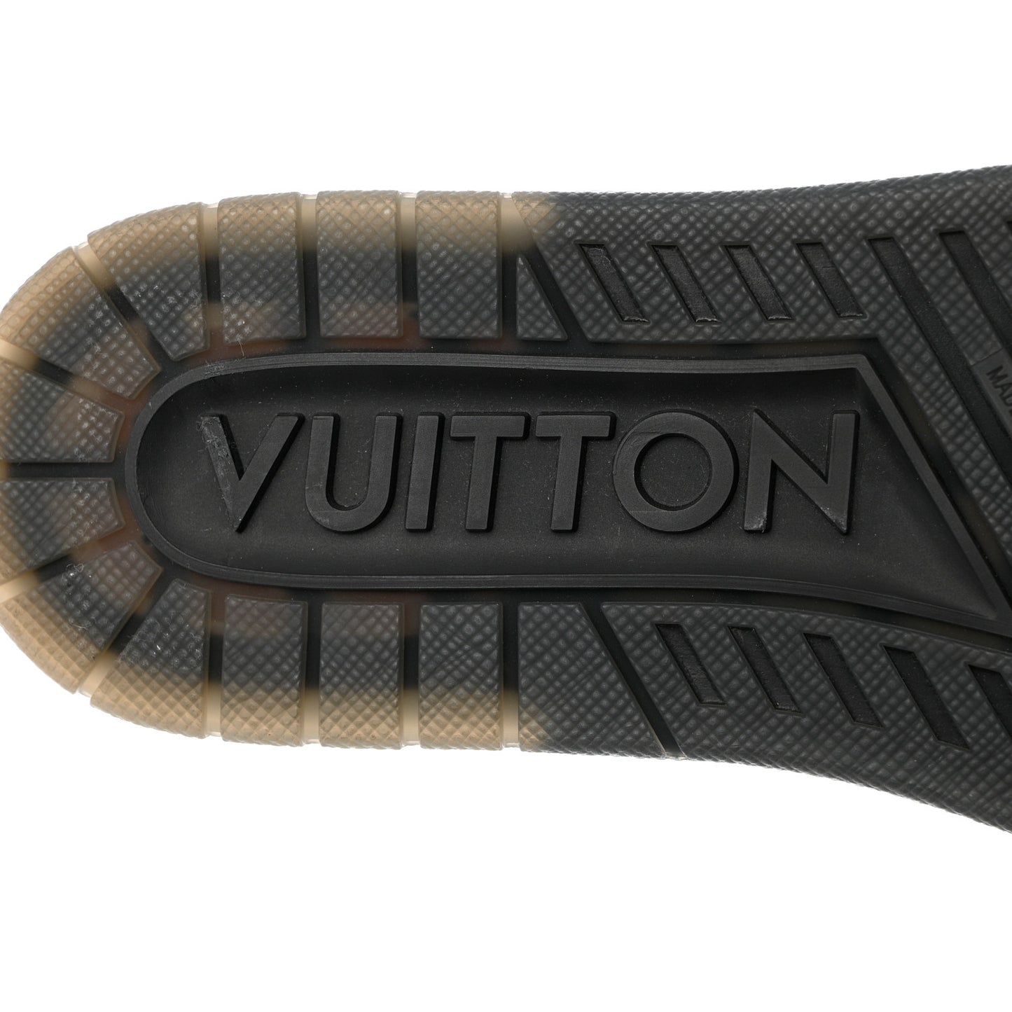 Crystal Mens LV Trainer Sneakers 8 Black