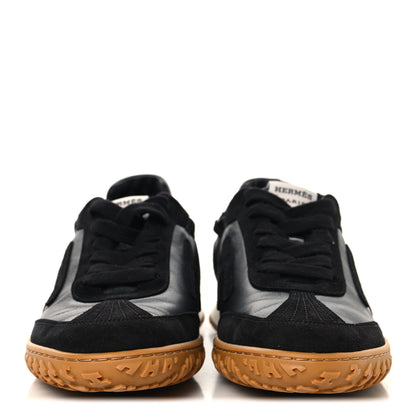 Hermes Nappa Suede Goatskin Jet Sneakers 36 Black 3 of 8