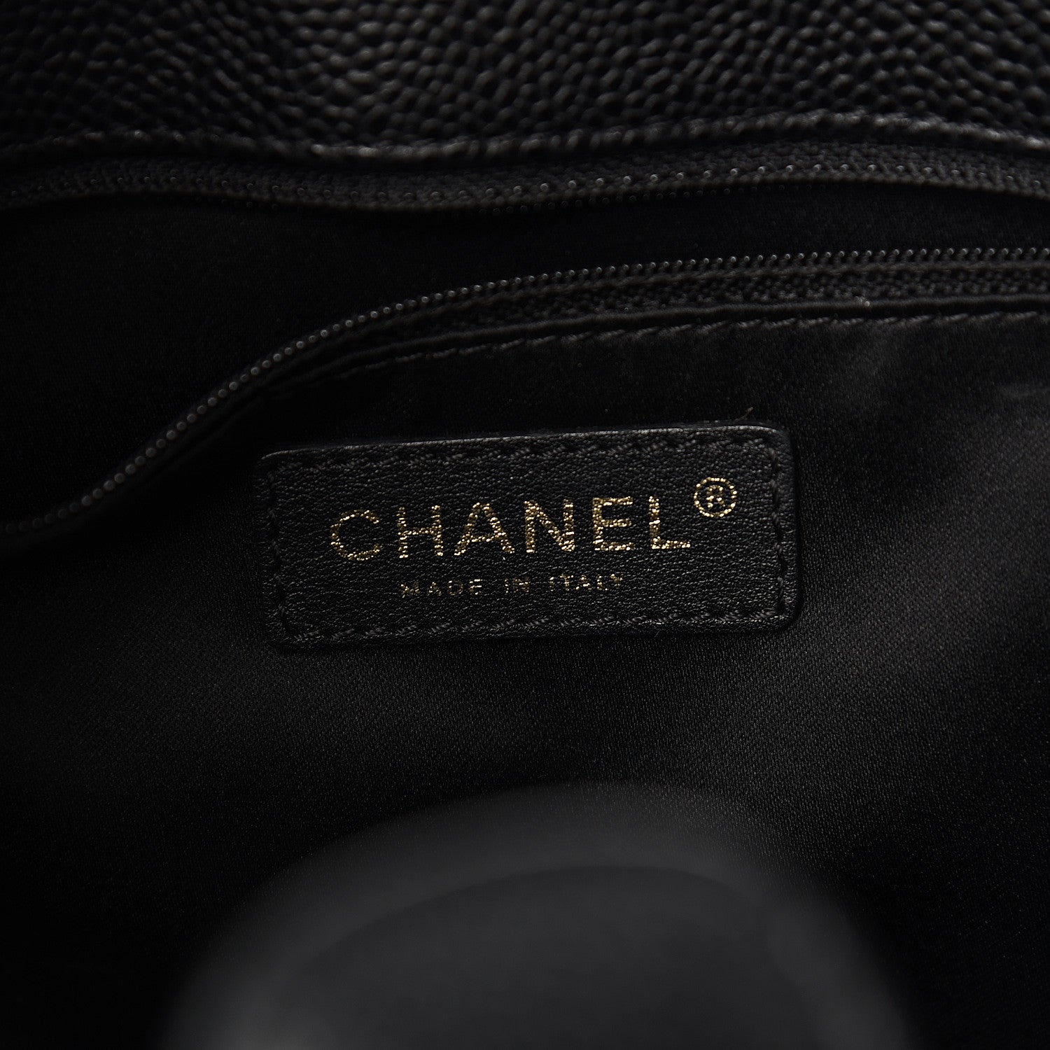 Chanel Caviar Quilted Petit Shopping Tote PST Black 5 of 9