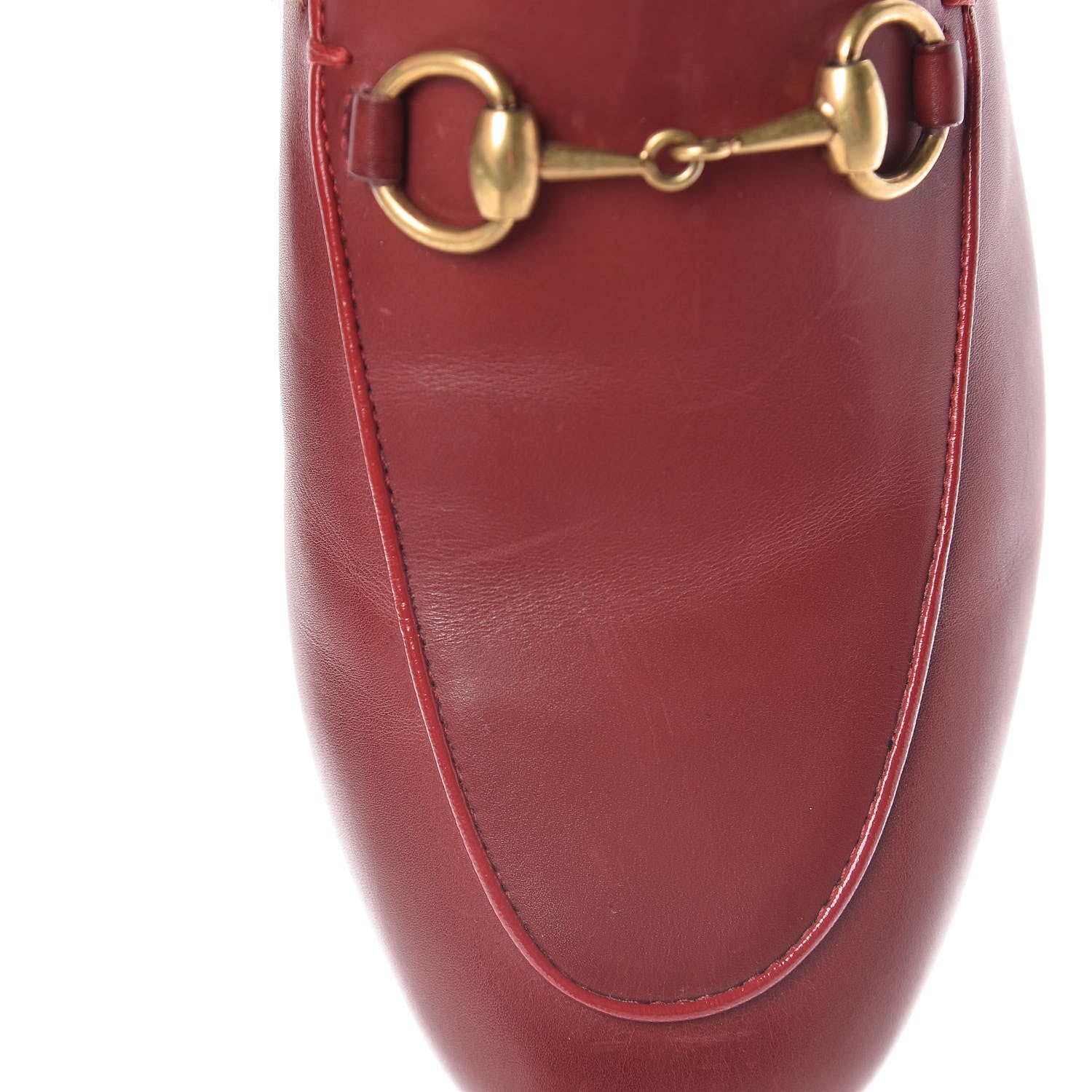 Gucci Betis Glamour Calfskin Fur Womens Princetown Slippers 36 Hibiscus Red Naturale 8 of 11