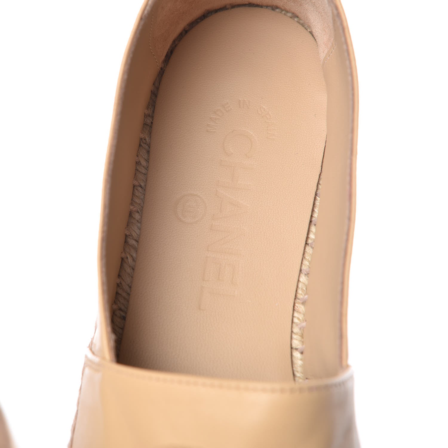 Chanel Lambskin CC Espadrilles 39 Beige Black 8 of 10