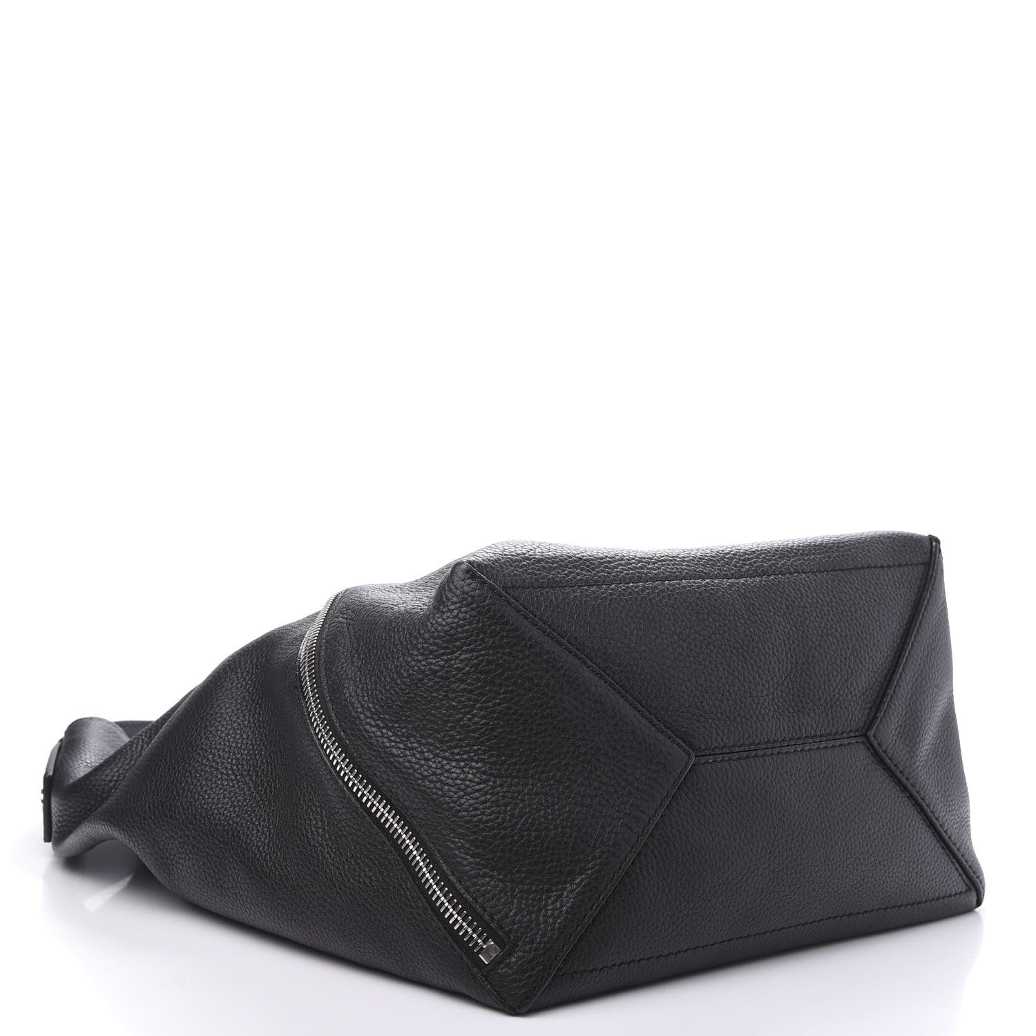 Proenza Schouler Pebbled Calfskin Medium Zip Hobo Black 4 of 9