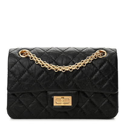 Chanel Aged Calfskin Quilted 2.55 Reissue Mini Flap Black 1 of 10