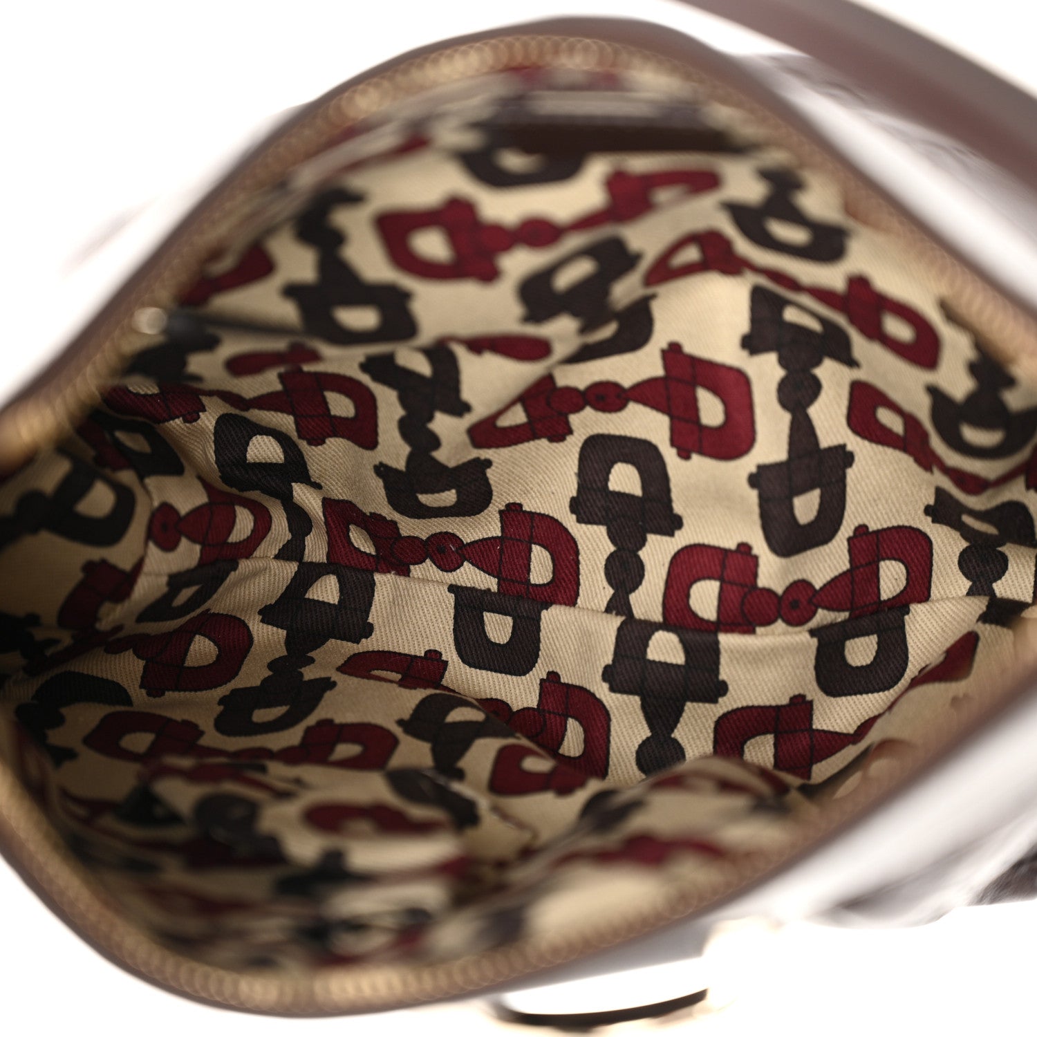 Gucci Guccissima Small D Gold Ring Shoulder Bag Chocolate Brown 5 of 10