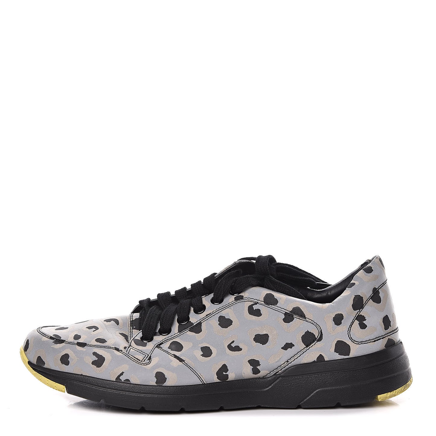 Fabric Rubber Leopard Print Brava Reflective Sneakers 38.5