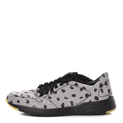 Gucci Fabric Rubber Leopard Print Brava Reflective Sneakers 38.5 1 of 13
