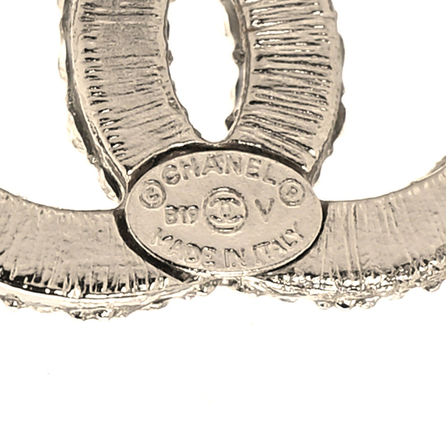 Crystal CC Earrings Silver