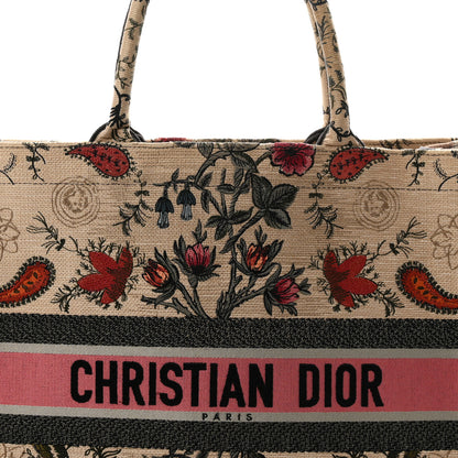 Christian Dior Canvas Embroidered Large Broderie Dior Flowers Book Tote Multicolor 8 of 11