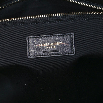 Saint Laurent Crinkled Calfskin Quilted East West Shopping Tote Black 8 of 11