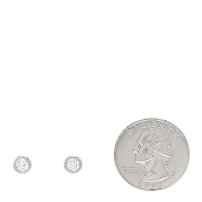 Tiffany Platinum Diamond .54ctw Elsa Peretti Diamonds By The Yard Earrings 2 of 4