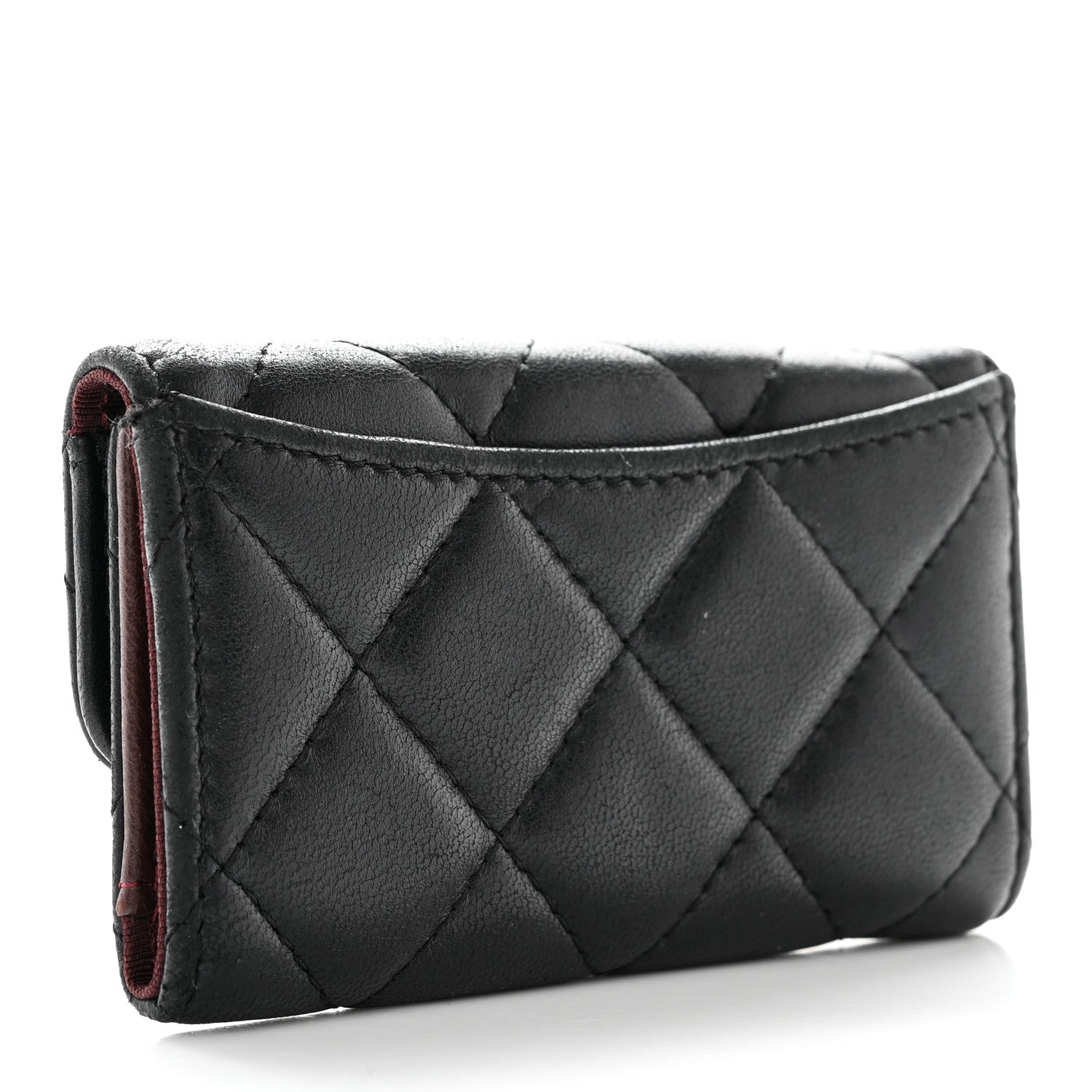 Chanel Lambskin Quilted 6 Key Holder Black 3 of 16