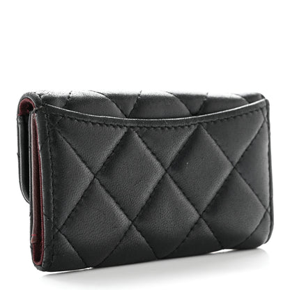 Chanel Lambskin Quilted 6 Key Holder Black 3 of 16
