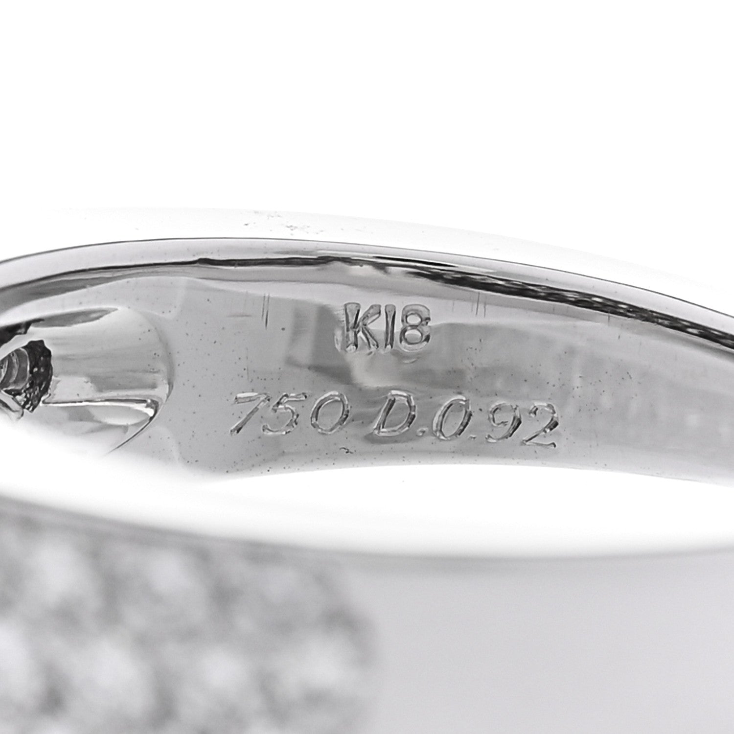 Parker & West by FASHIONPHILE 18K White Gold Diamond .92ctw Three Row Half Band Ring 51 5.75 4 of 4