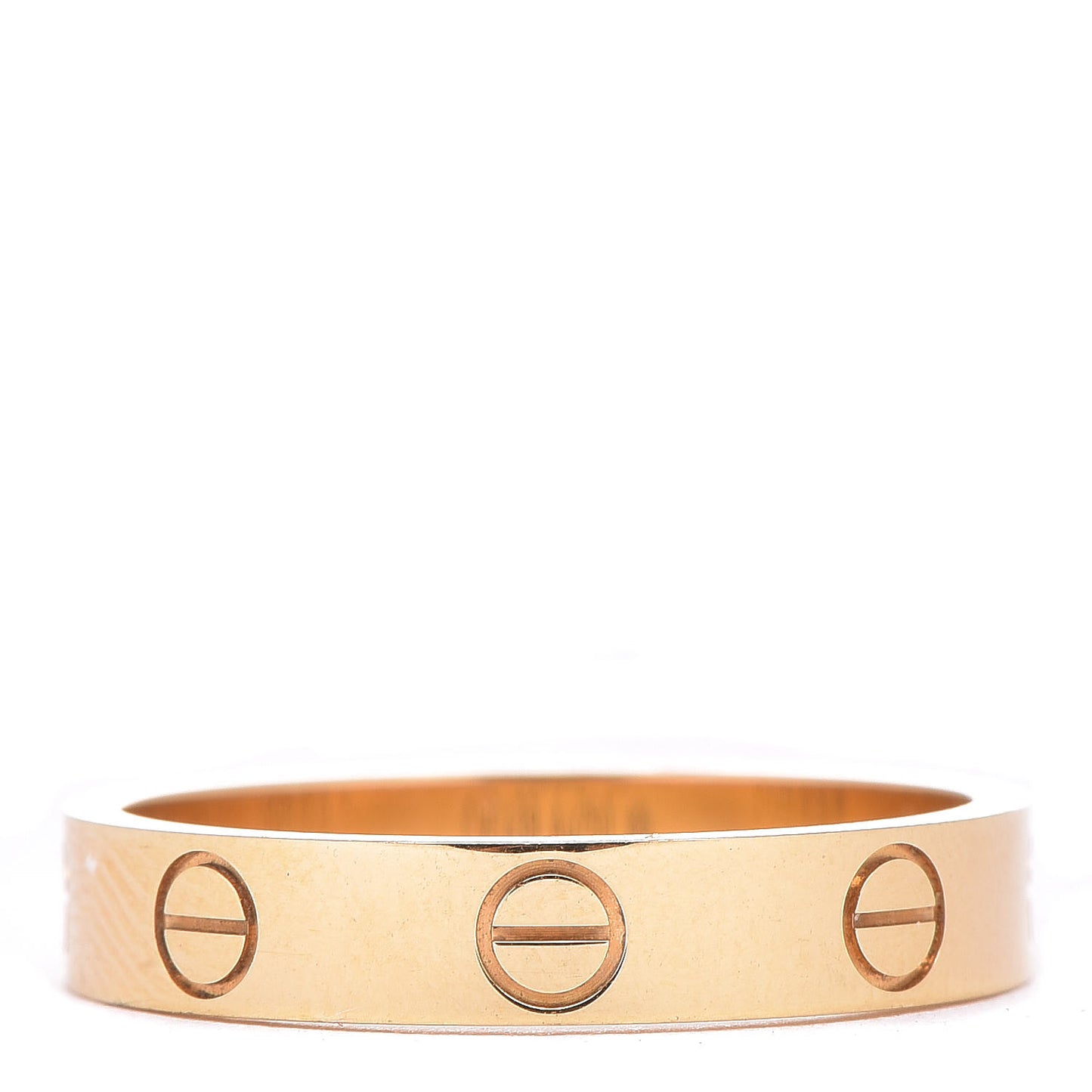 18K Yellow Gold 3.5mm LOVE Wedding Band Ring 53 6.25