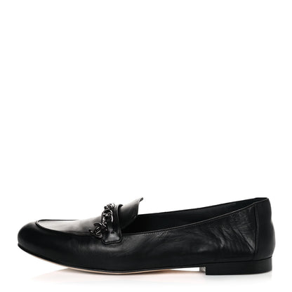 Chanel Calfskin CC Chain Loafers 42 Black 1 of 8