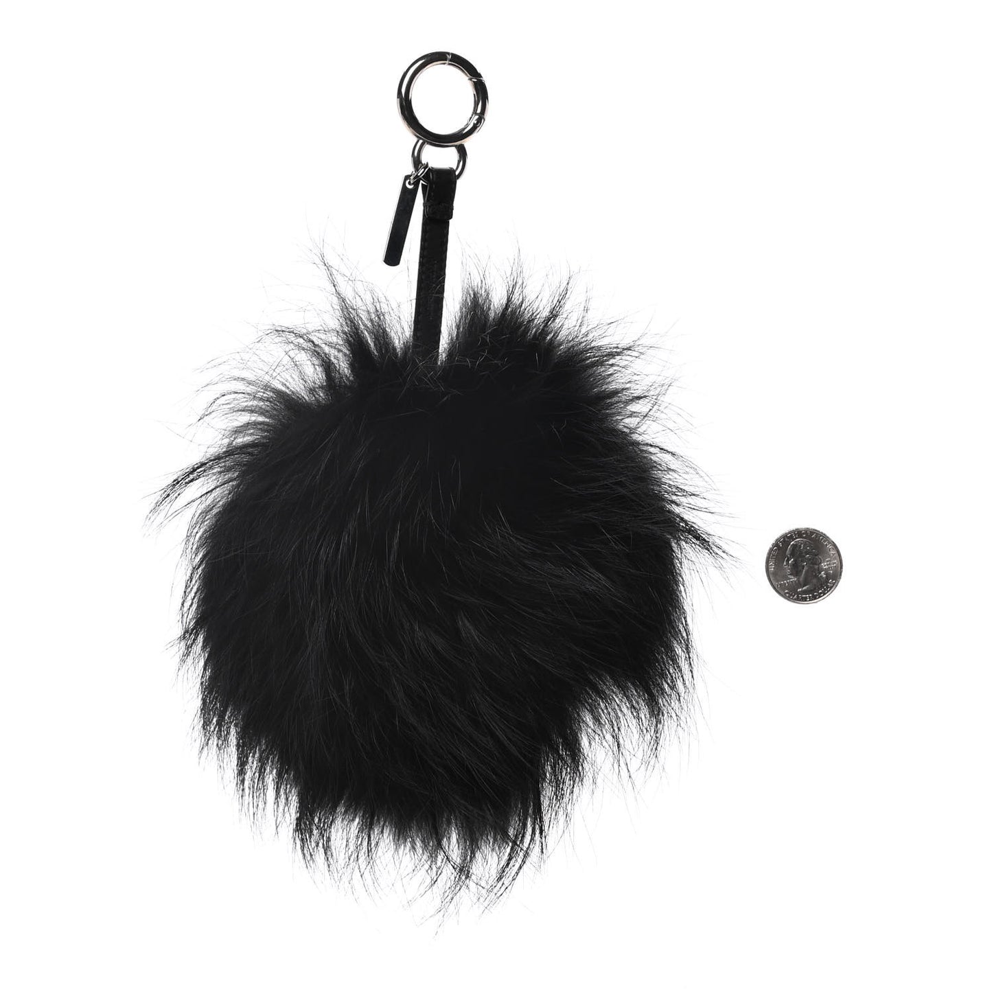 Fox Fur Shearling Crystal Pinky Punky Monster Bag Bug Charm Black Bubblegum