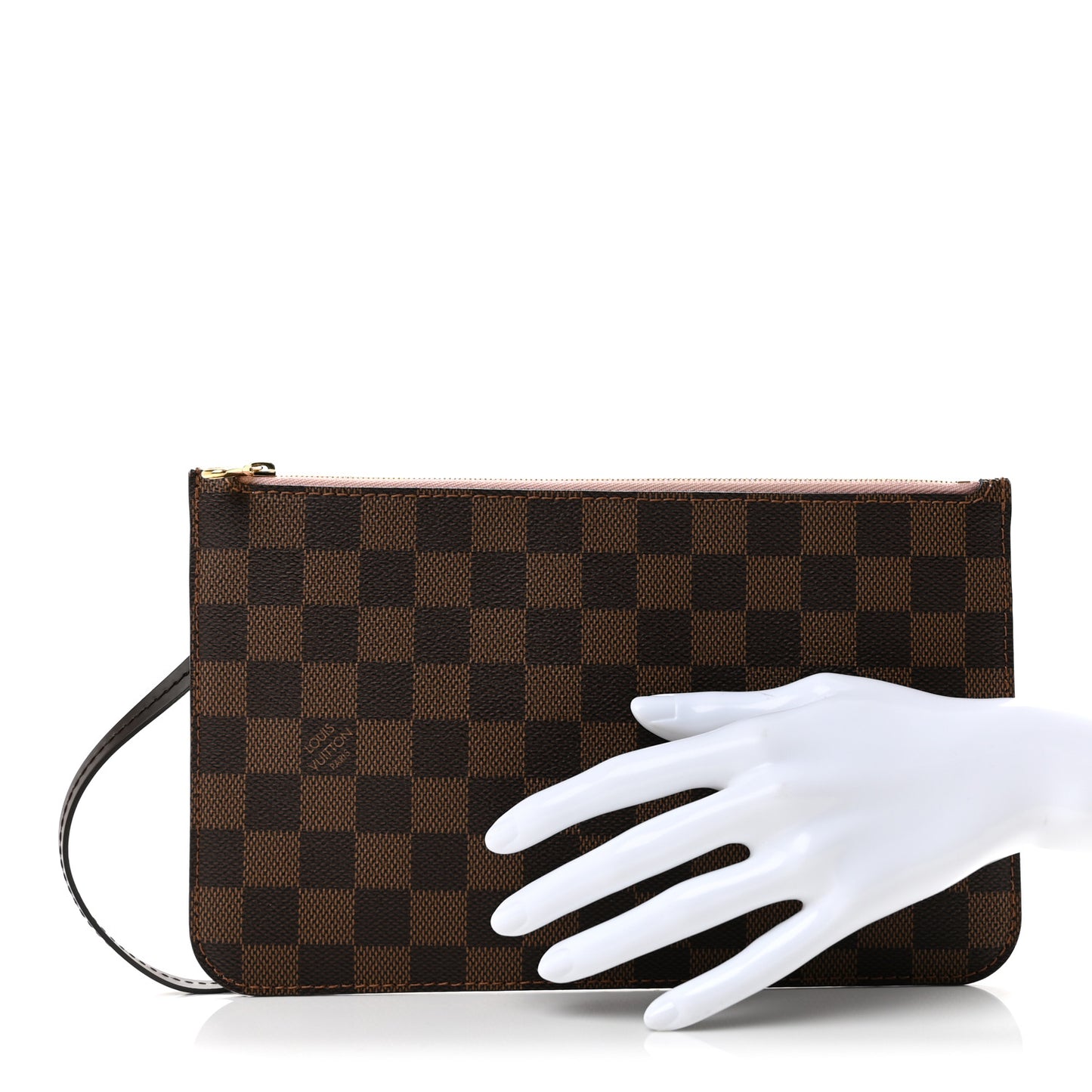 Damier Ebene Neverfull MM GM Pochette Rose Ballerine
