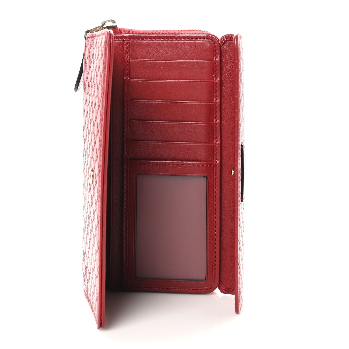 Soft Microguccissima Continental Zip Wallet Red