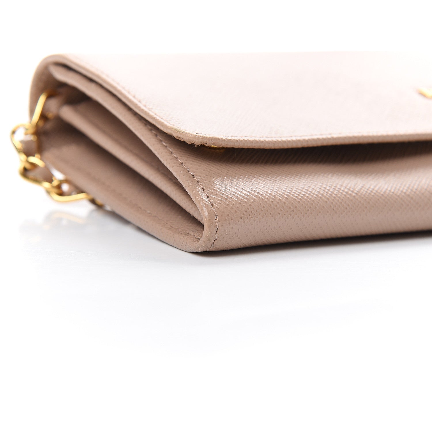 Prada Saffiano Metal Oro Chain Wallet Cammeo 8 of 12